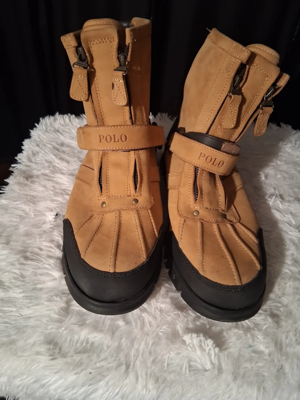 Polo by Ralph Lauren Tan and Black Men's Winter Boots